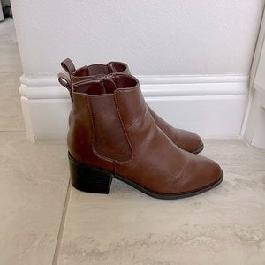 Brown Leather Booties